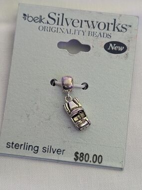 Silverworks Sterling Silver Car Charm Pendant - Silver